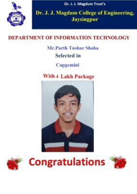 Mr. Parth  Shaha Selected in Capgemini!