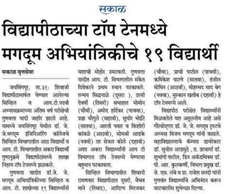 University Toppers News